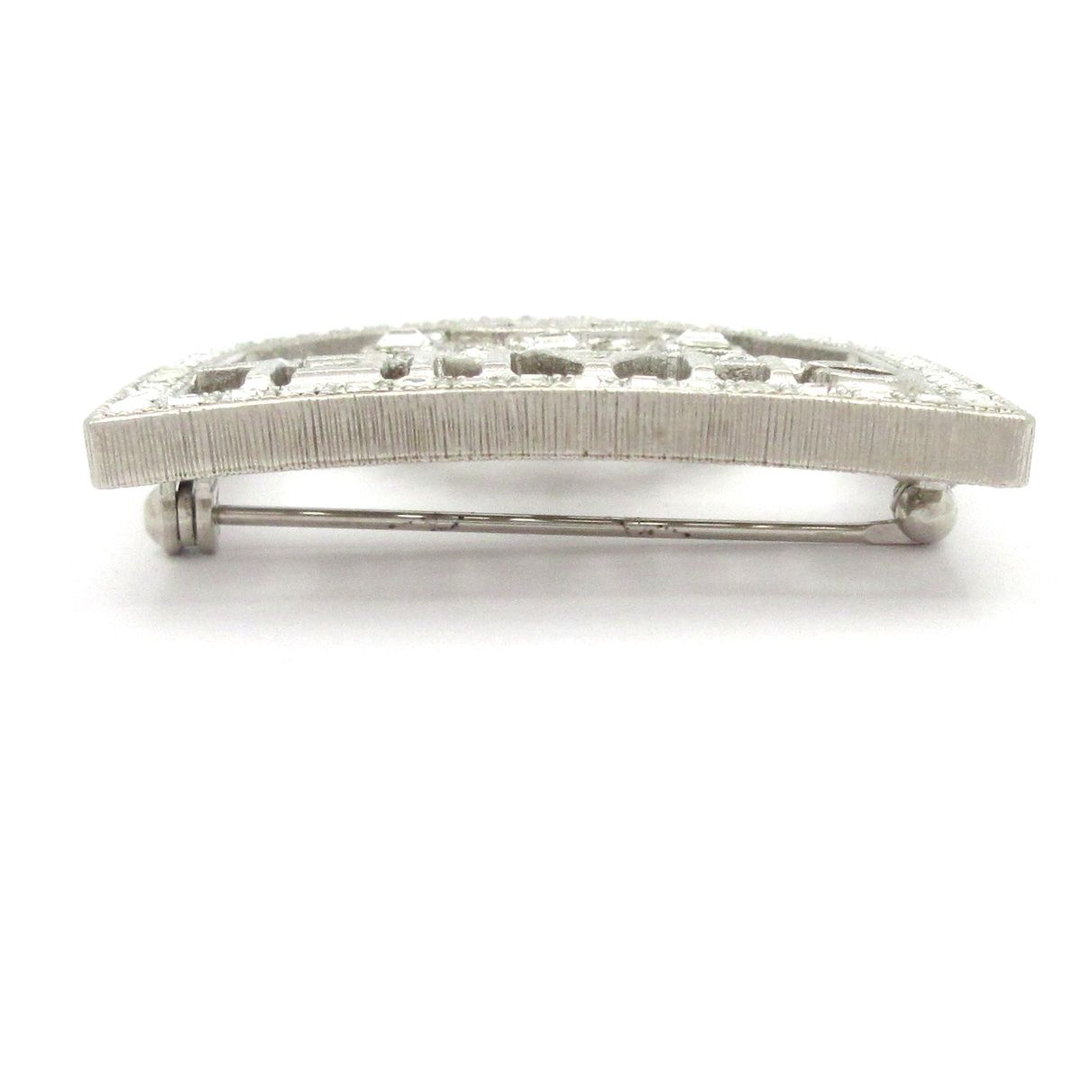 Chanel Brooch Silver Clear Emblem — view 4
