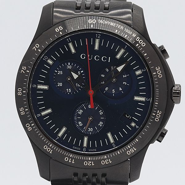 Gucci 126.2 Date Chronograph Black Dial Watch