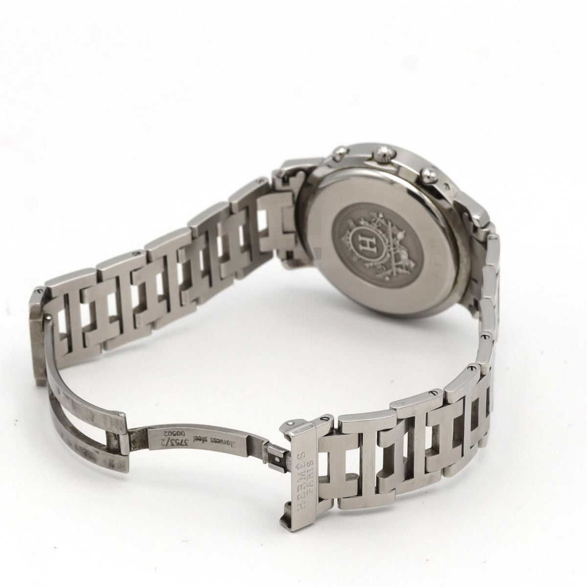 Hermes Clipper Chronograph SS Quartz Watch — view 6