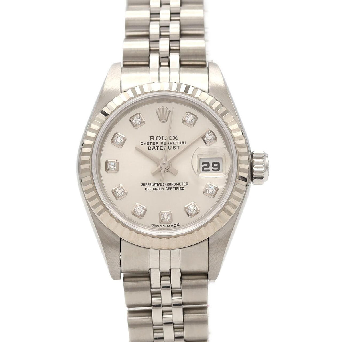 Rolex Datejust Stainless Steel White Gold Automatic