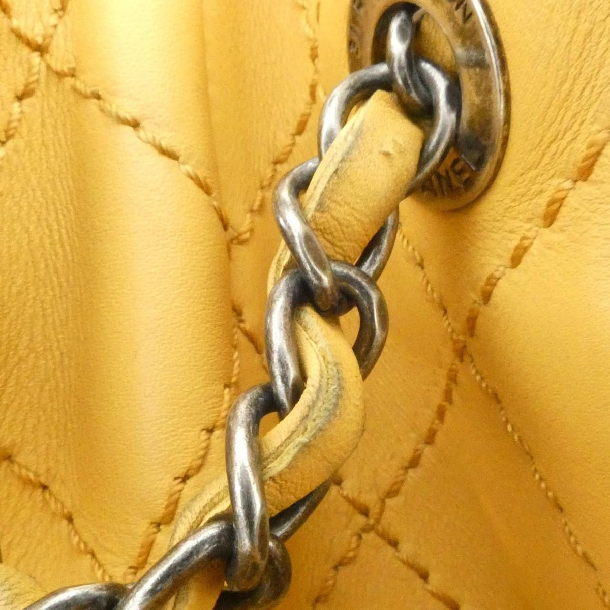 Chanel Bag Handbag Yellow — view 6