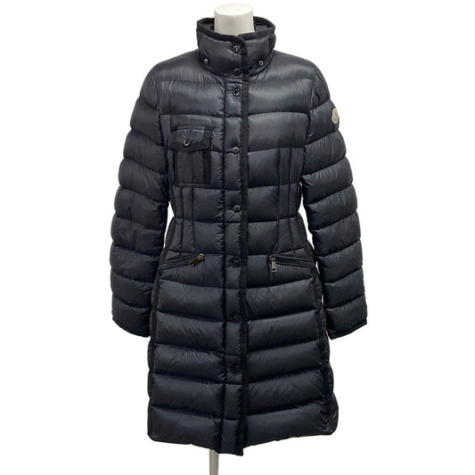 Moncler Down Coat S Hermifur Black Zip