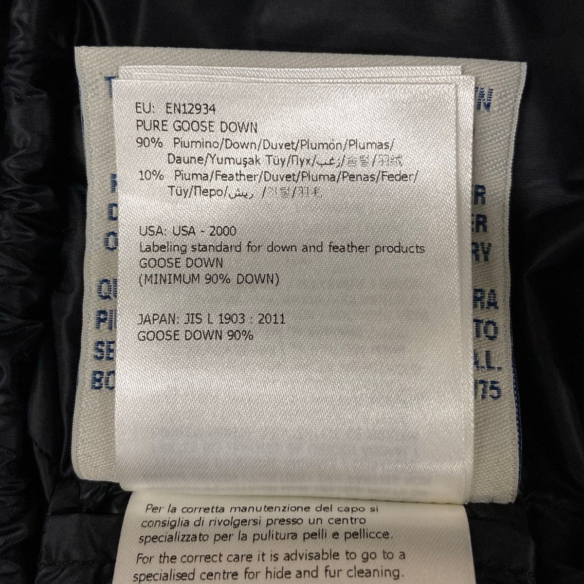 Moncler Down Coat S Hermifur Black Zip — view 6