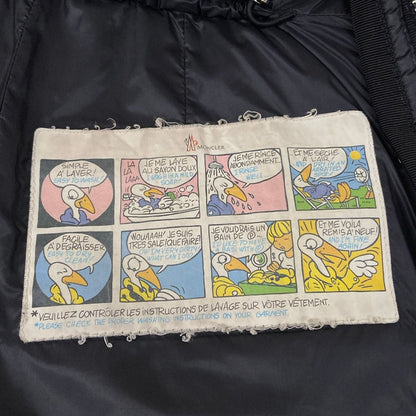 Moncler Down Coat S Hermifur Black Zip — view 8