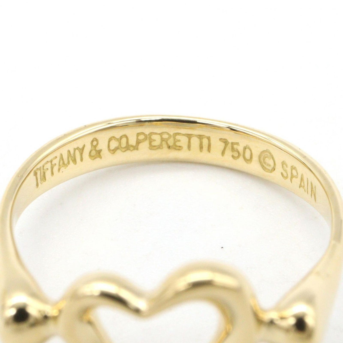 Tiffany & Co Ring Elesa Peretti Open Heart 18K Yellow Gold — view 4