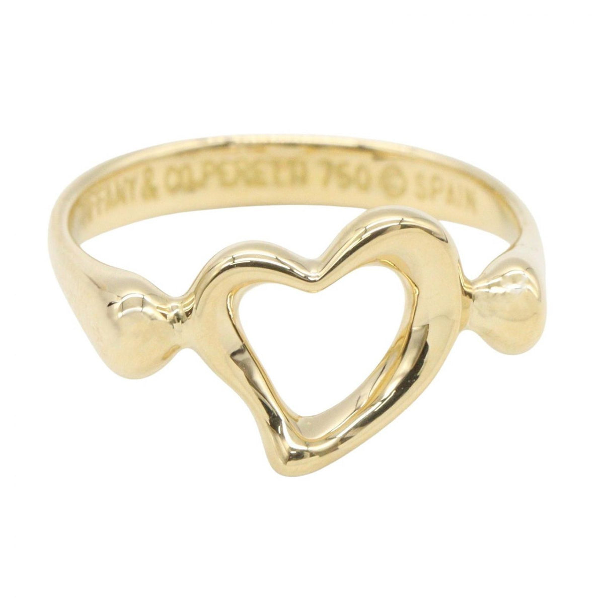 Tiffany & Co Ring Elesa Peretti Open Heart 18K Yellow Gold — view 2