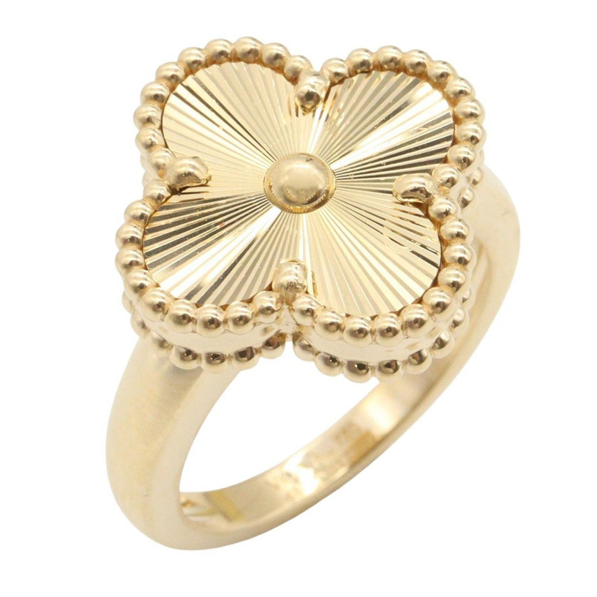 Van Cleef & Arpels Ring Vintage Alhambra Guilloche 18k