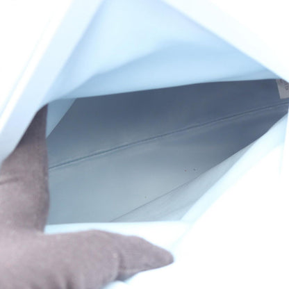 Bottega Veneta Clutch Triangle Flap Light Blue Leather — view 3