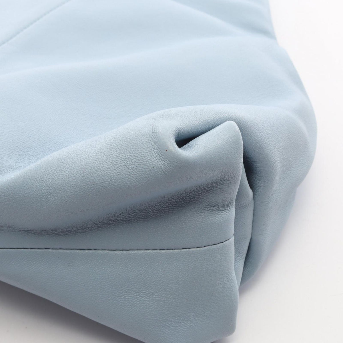 Bottega Veneta Clutch Triangle Flap Light Blue Leather — view 6