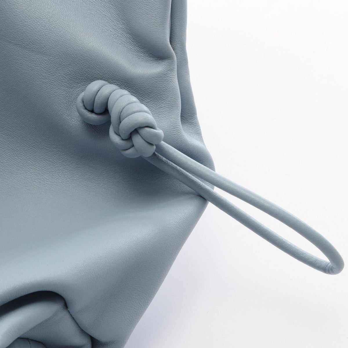 Bottega Veneta Clutch Triangle Flap Light Blue Leather — view 7