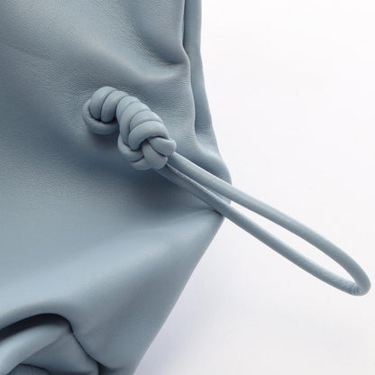 Bottega Veneta Clutch Triangle Flap Light Blue Leather — view 7