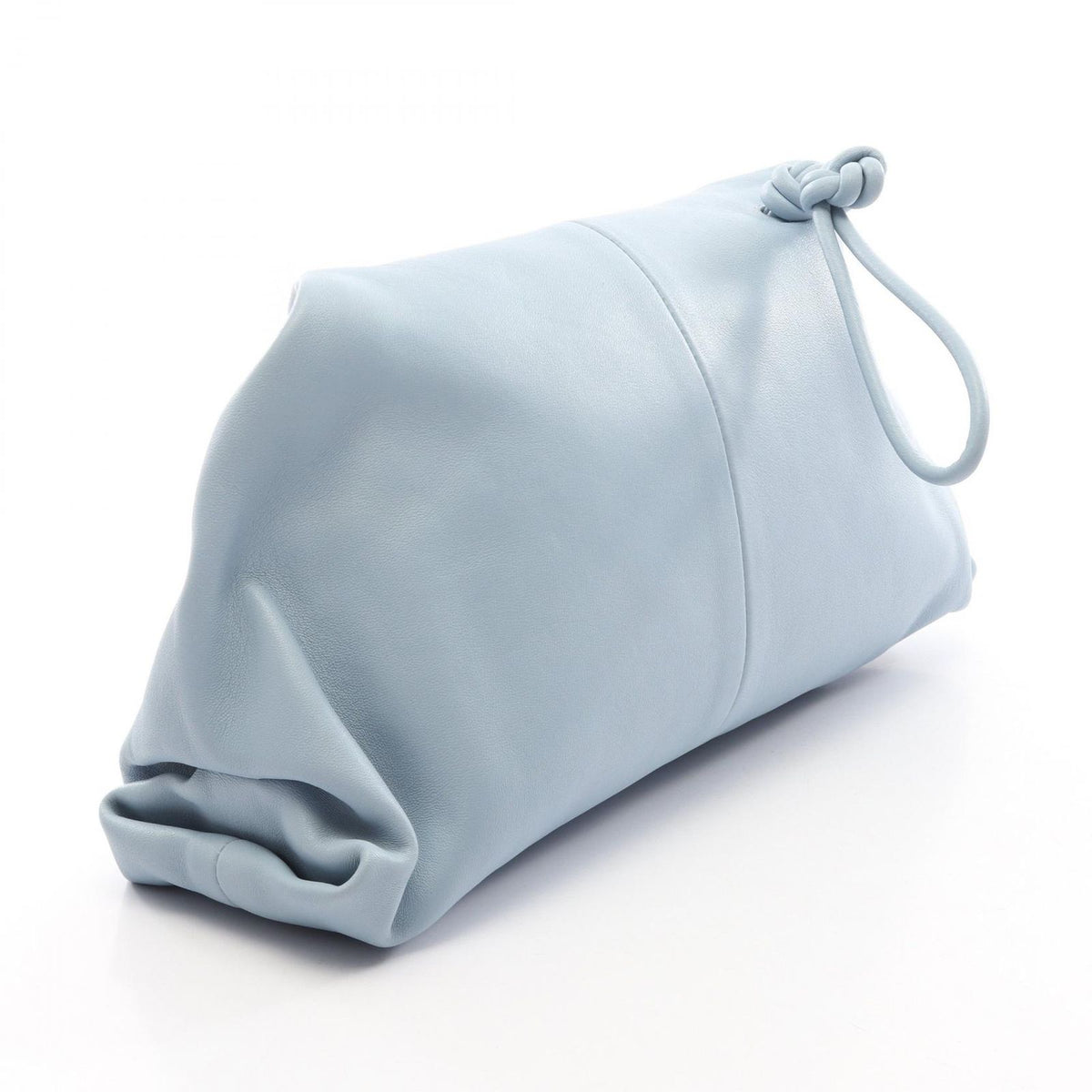 Bottega Veneta Clutch Triangle Flap Light Blue Leather — view 2