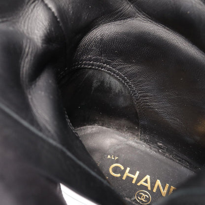 Chanel Boots CC Logo Long Patent Leather — view 8