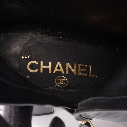 Chanel Boots CC Logo Long Patent Leather — view 5