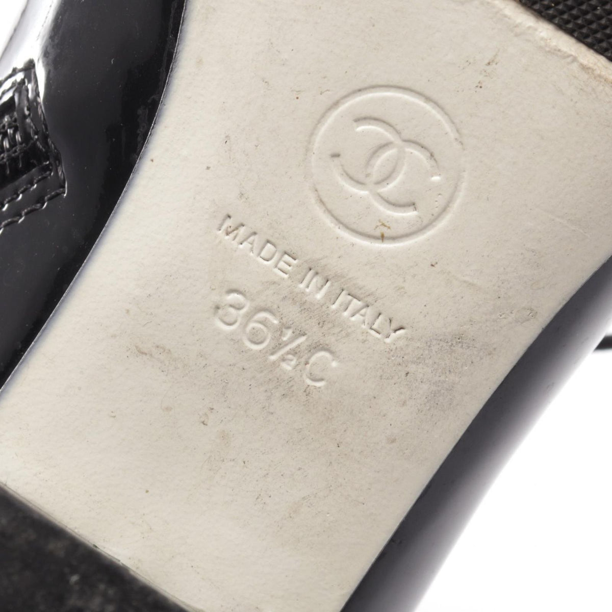 Chanel Boots CC Logo Long Patent Leather — view 6
