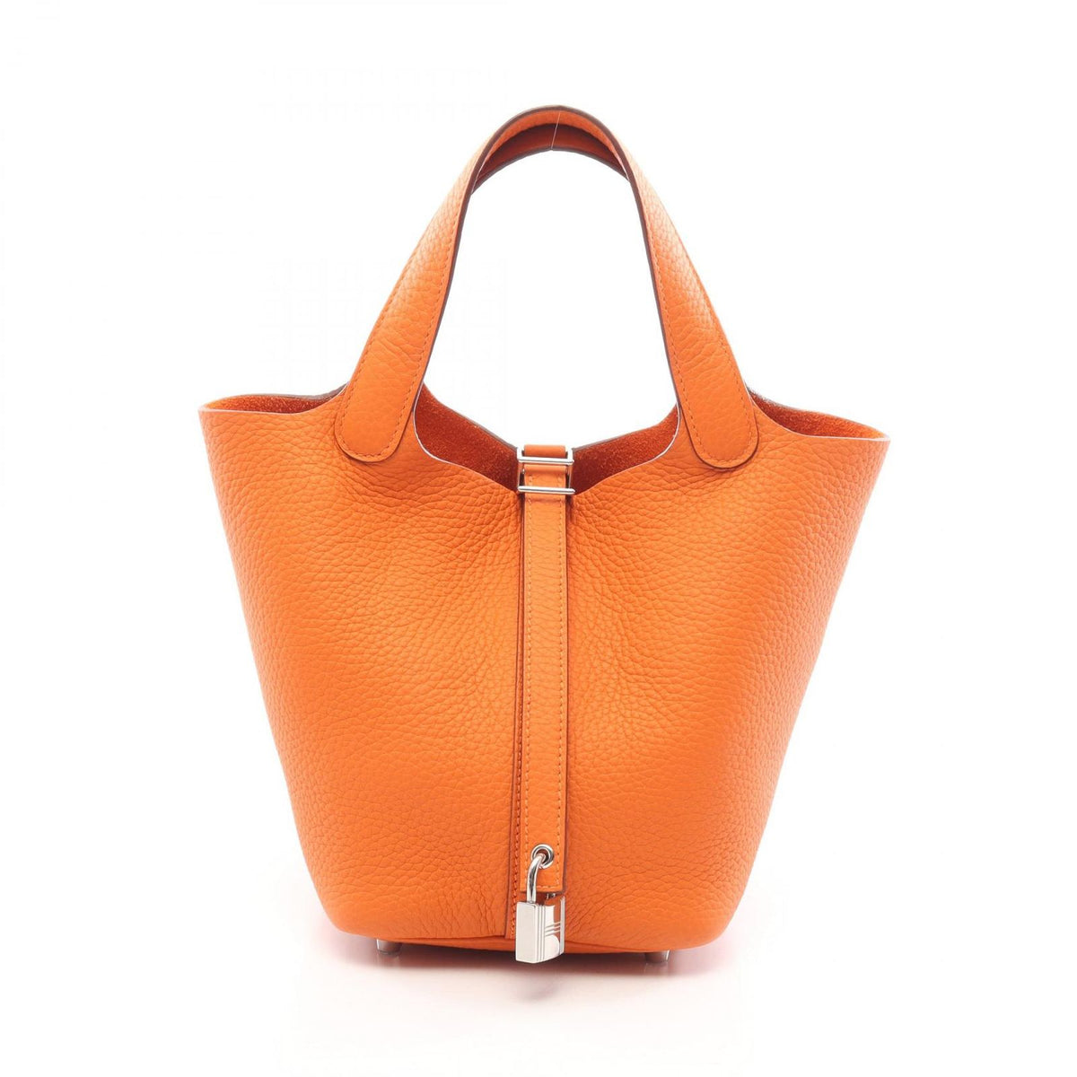 Hermes Handbag Picotin Lock PM Orange Mini an Leather