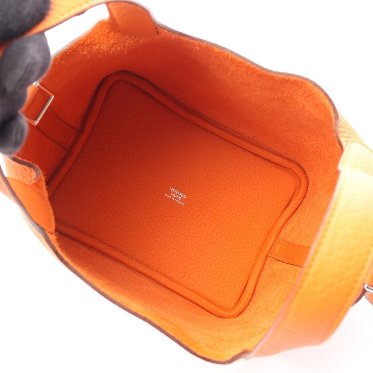 Hermes Handbag Picotin Lock PM Orange Mini an Leather — view 3