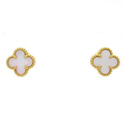 Van Cleef & Arpels Earrings Sweet Alhambra 18k Yellow Gold Mother of Pearl