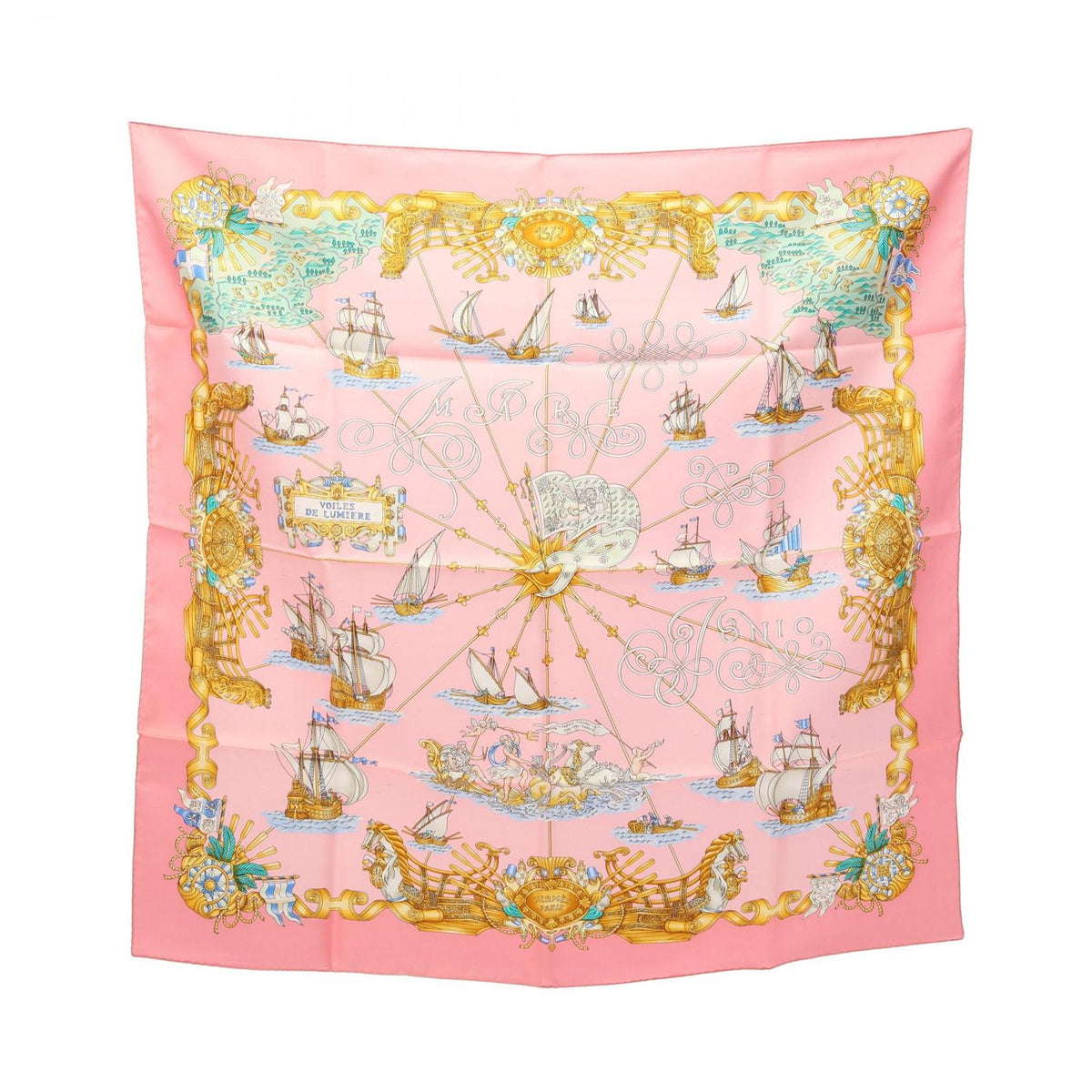 Hermes Scarf Carre 90 Voiles de Lumiere Silk