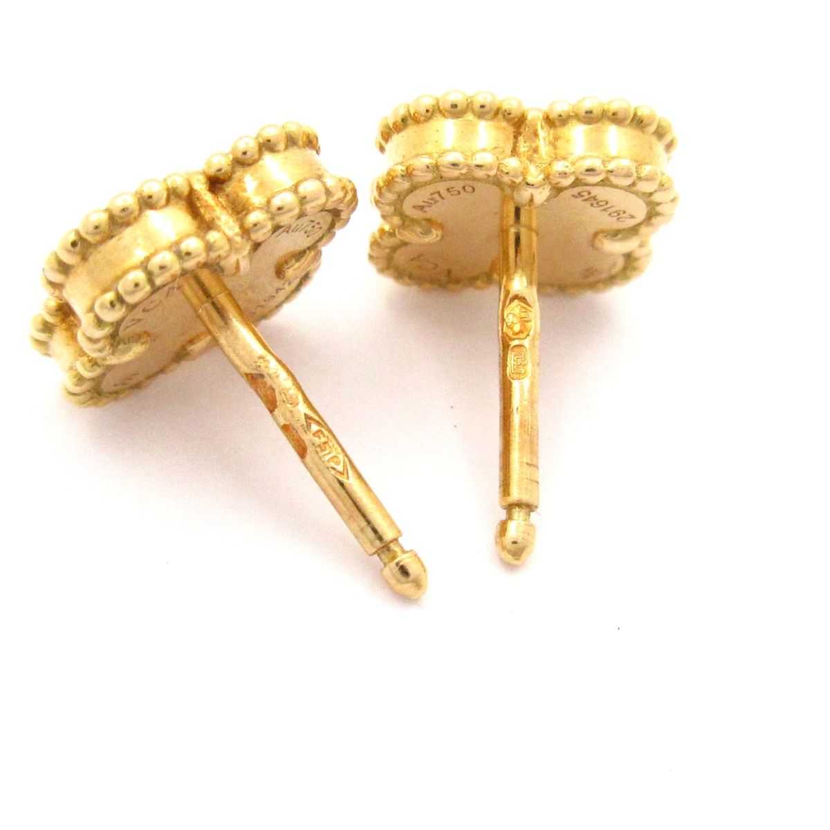 Van Cleef & Arpels Earrings Sweet Alhambra 18k Yellow Gold Mother of Pearl — view 4