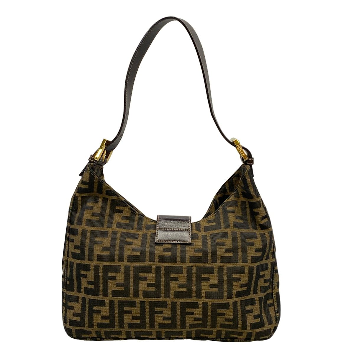 Fendi Shoulder Bag Mamma Dark Brown Zucca Pattern Leather — view 3