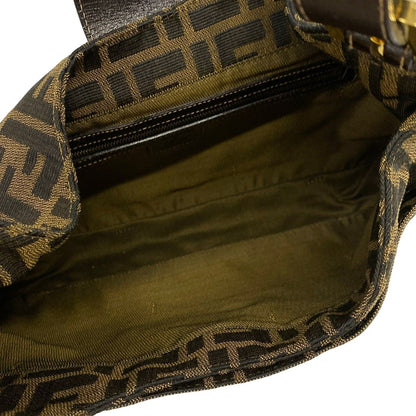 Fendi Shoulder Bag Mamma Dark Brown Zucca Pattern Leather — view 7