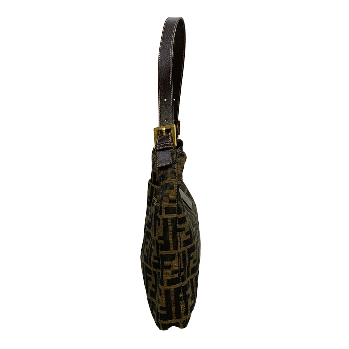 Fendi Shoulder Bag Mamma Dark Brown Zucca Pattern Leather — view 4