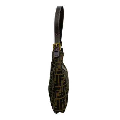 Fendi Shoulder Bag Mamma Dark Brown Zucca Pattern Leather — view 4