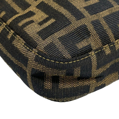 Fendi Shoulder Bag Mamma Dark Brown Zucca Pattern Leather — view 6