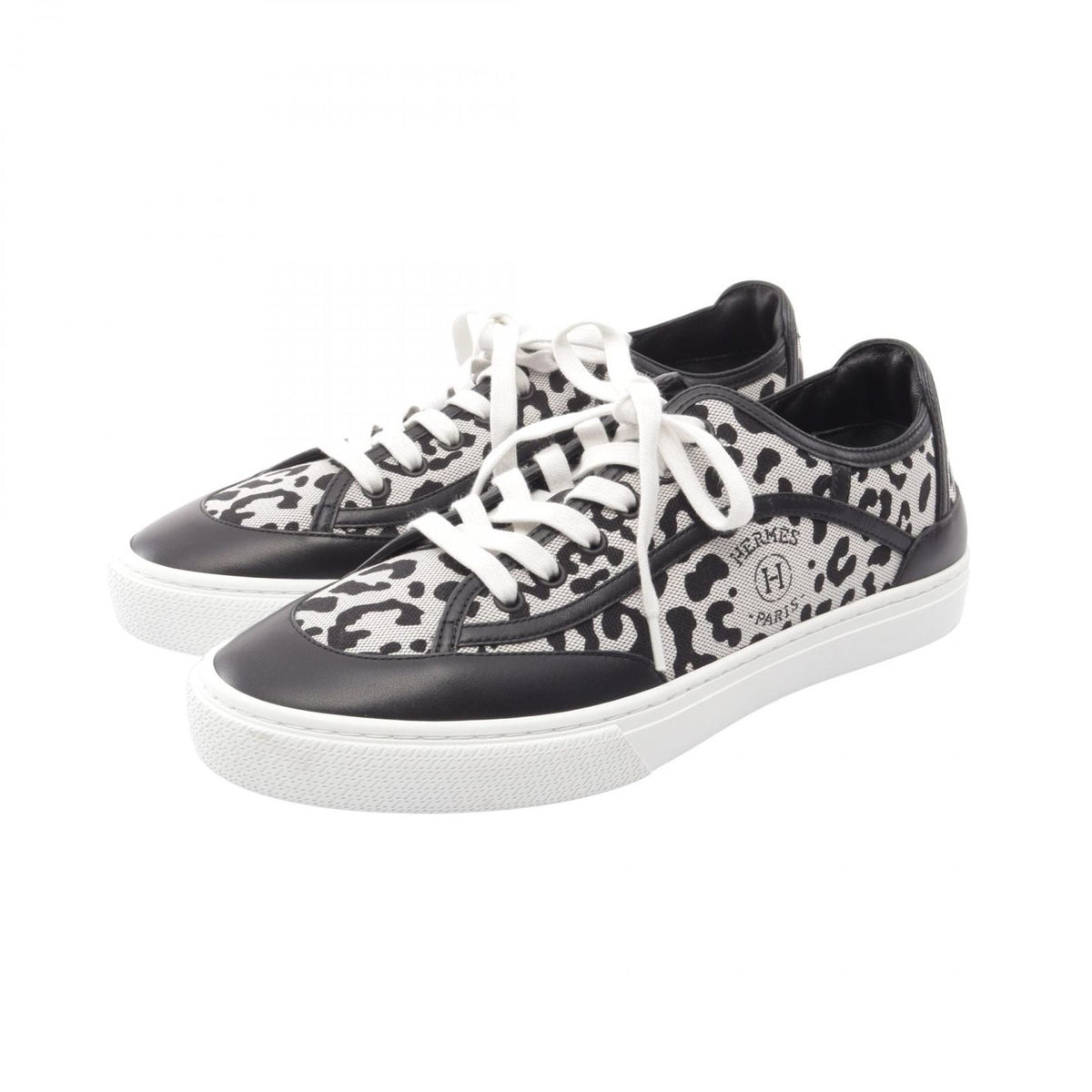 Hermes Sneakers Get Leopard Canvas Leather