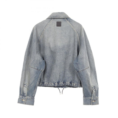 Loewe Denim Jacket Zip Up Distressed Cotton — view 2
