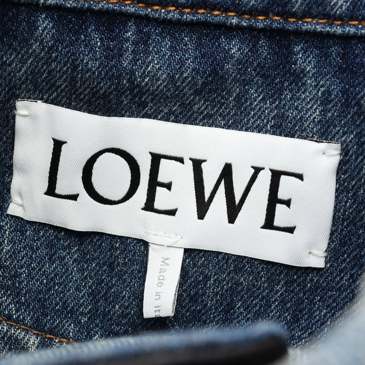 Loewe Denim Jacket Zip Up Distressed Cotton — view 3