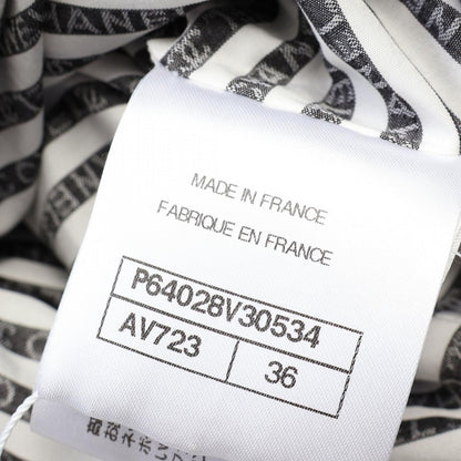 Chanel CC Logo Button Double Breasted Ruffle Wool Coat — view 6
