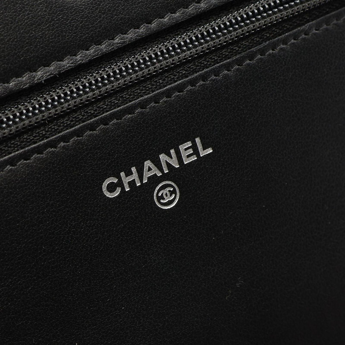 Chanel Shoulder Bag Boy Quilted Black Caviar Leather Chain Wallet — view 4