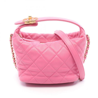 Chanel Shoulder Bag 19 Dixneuf Quilted Small Hobo 2-Way Pink Leather Chanel 19