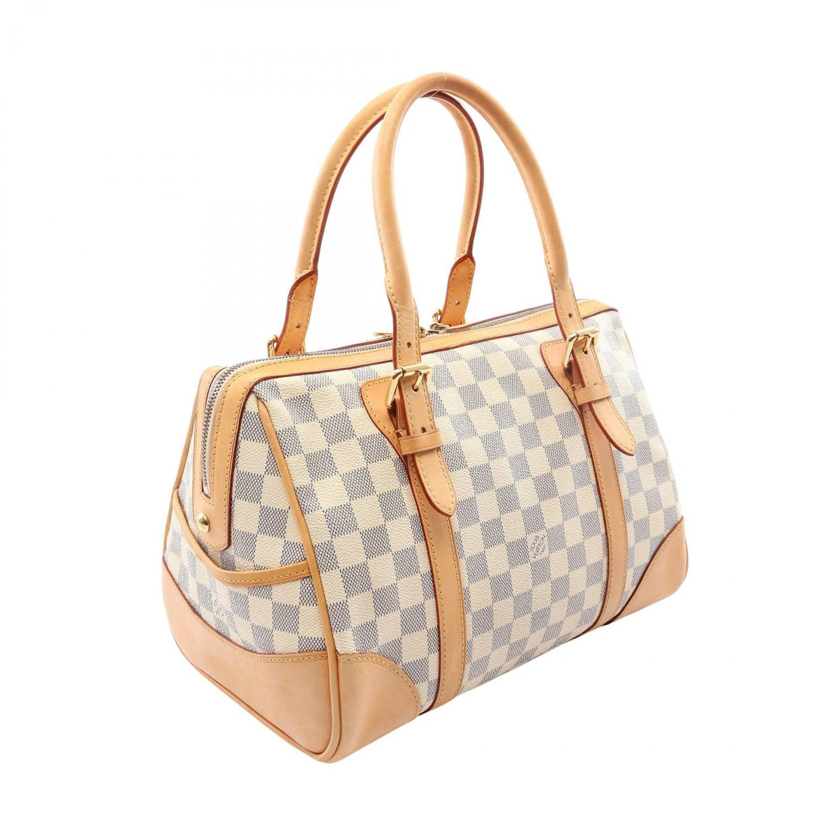 Louis Vuitton Handbag Berkeley Damier Azur Leather — view 2