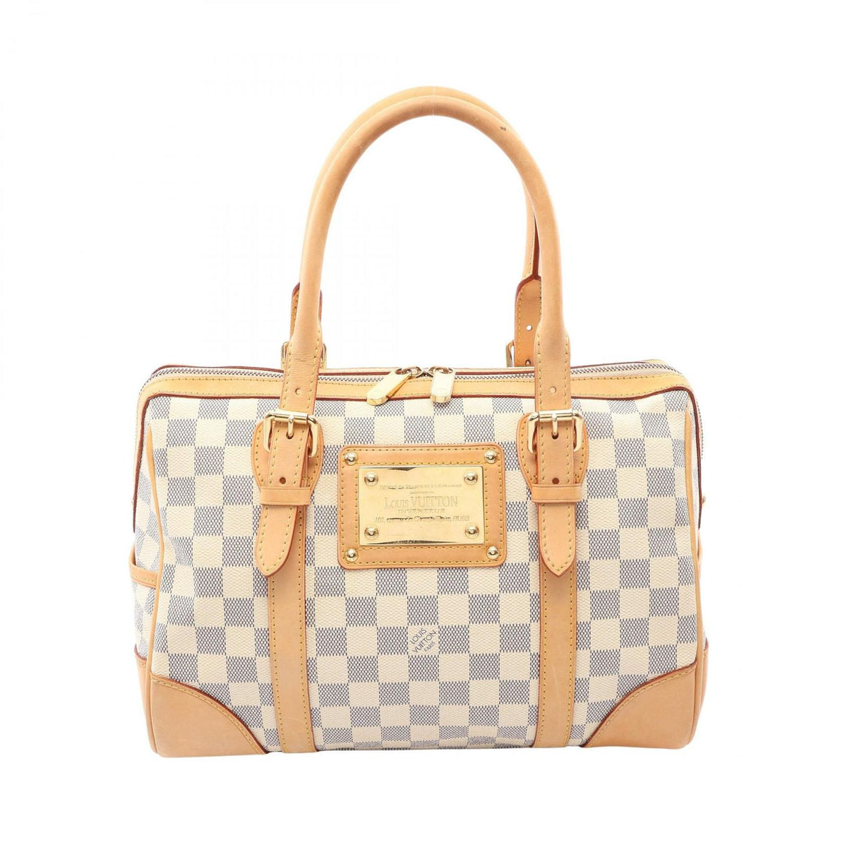 Louis Vuitton Handbag Berkeley Damier Azur Leather