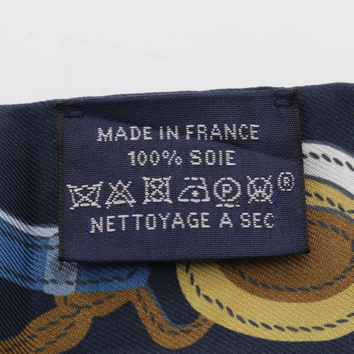 Hermes Scarf Twilly Brides de Gala Applique Pique Ribbon Silk — view 5