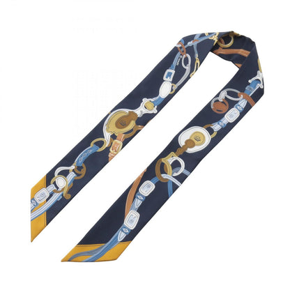 Hermes Scarf Twilly Brides de Gala Applique Pique Ribbon Silk — view 3