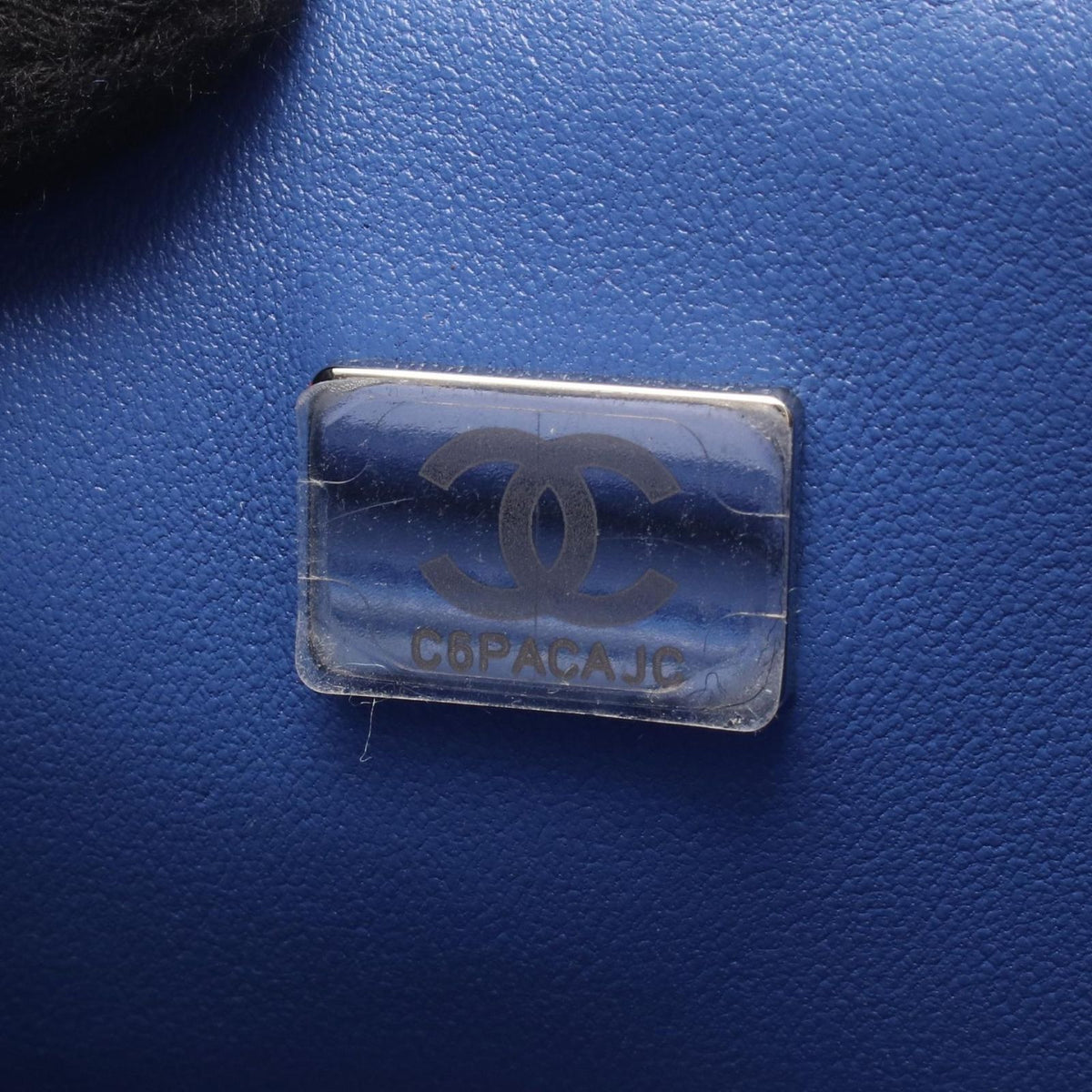 Chanel Shoulder Bag Mini Quilted 20 Blue White Fabric Leather Chain — view 5