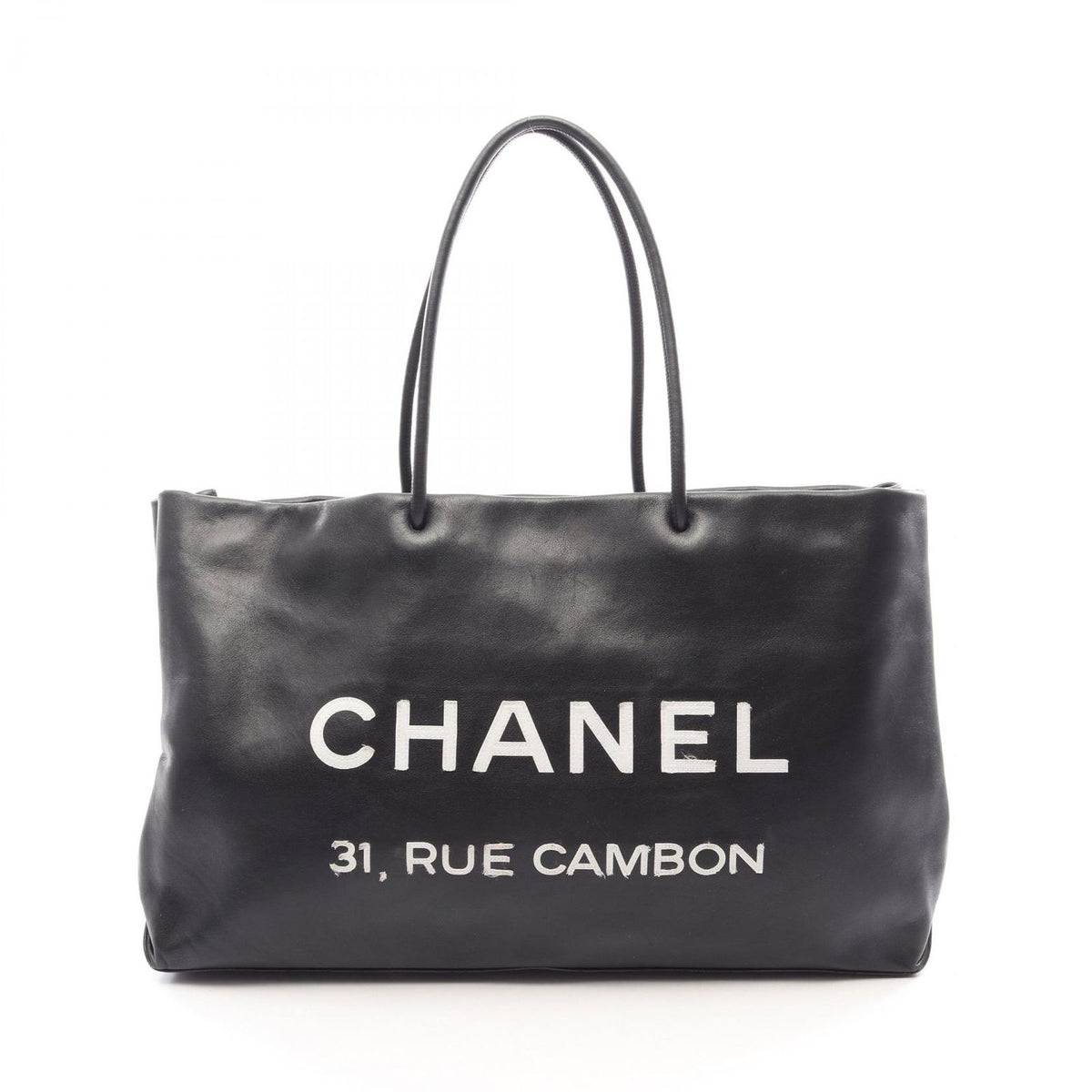 Chanel Tote Bag Essential Large Black White Leather GM