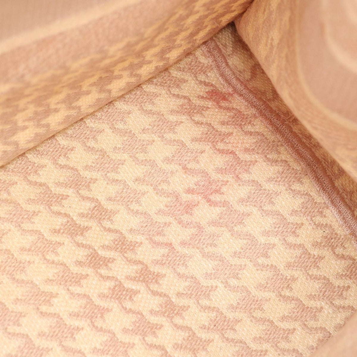 Dior Tote Bag Book Medium Houndstooth Pink White Canvas — view 5