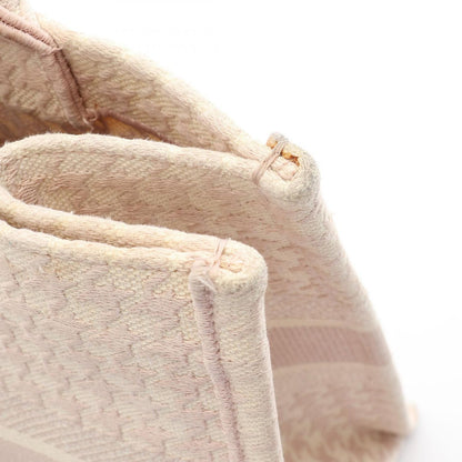 Dior Tote Bag Book Medium Houndstooth Pink White Canvas — view 7