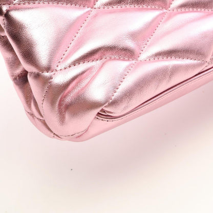Saint Laurent Paris Clutch YSL Metal Pink Leather — view 6