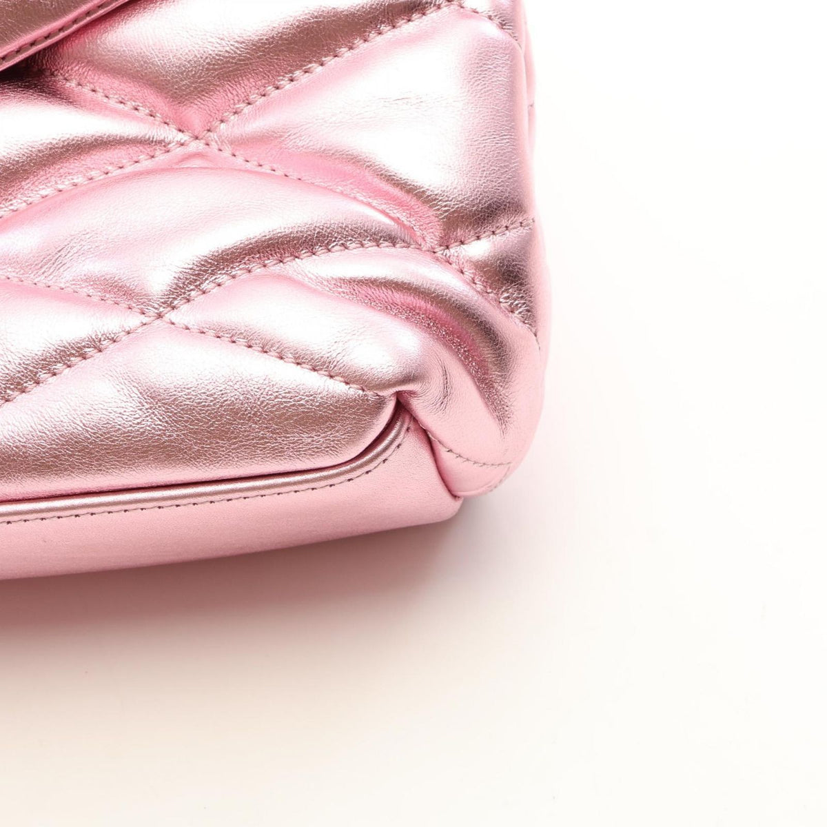 Saint Laurent Paris Clutch YSL Metal Pink Leather — view 7