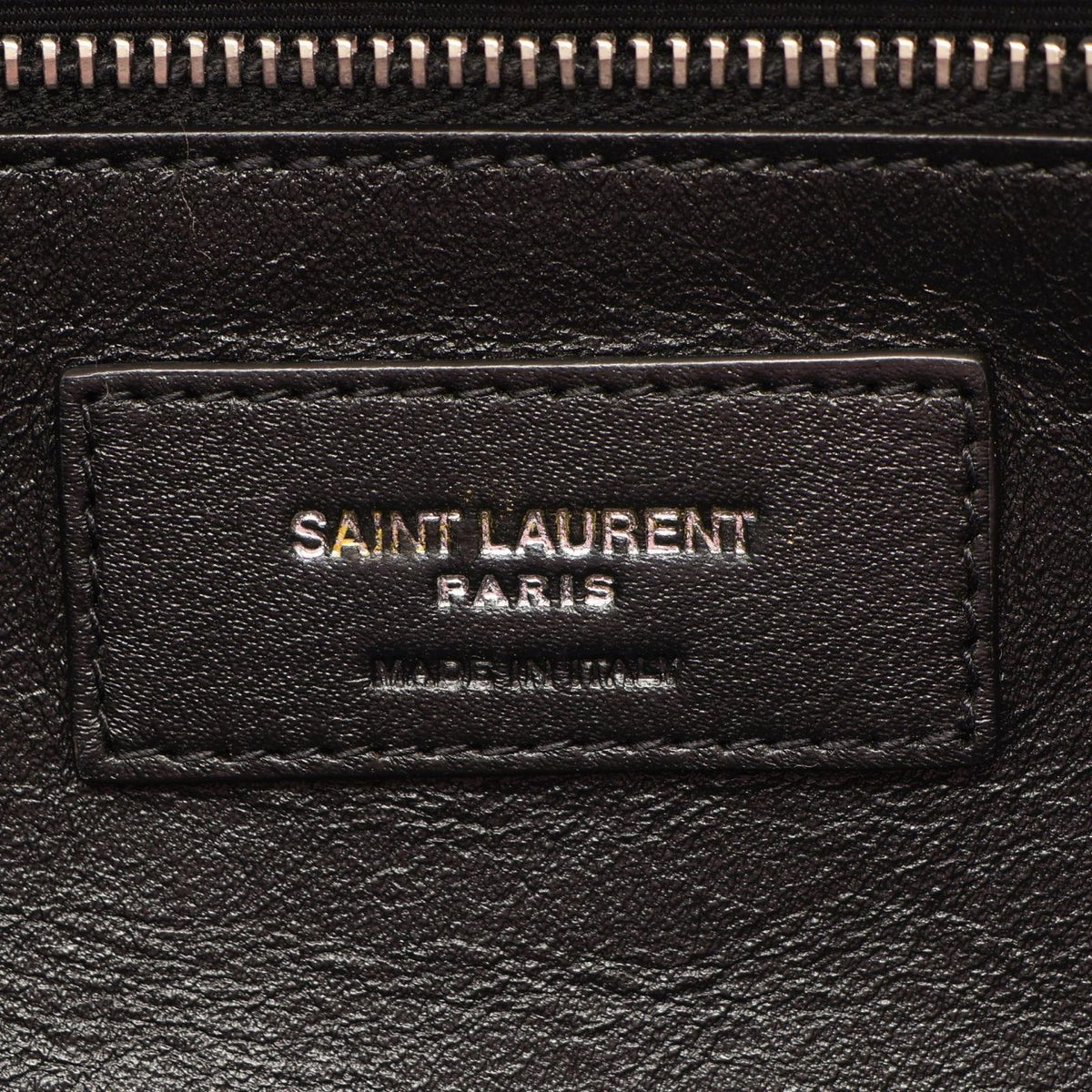 Saint Laurent Paris Clutch YSL Metal Pink Leather — view 4