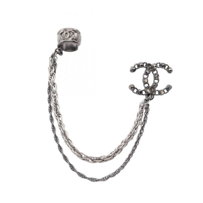 Chanel CC Logo Chain Ear Cuff Earrings