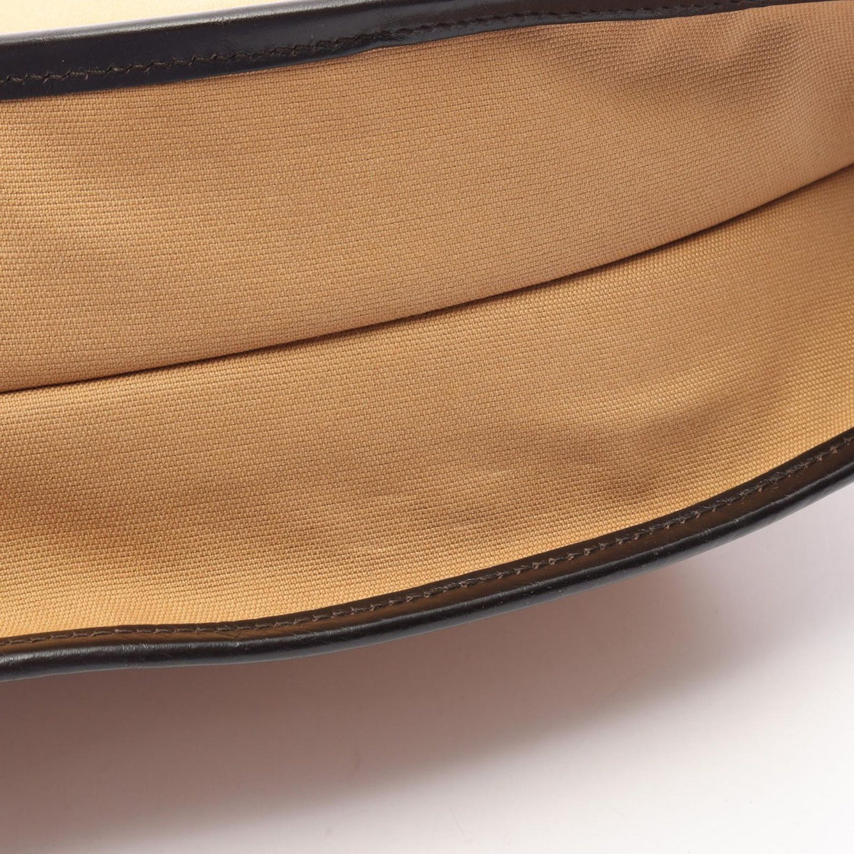 Gucci Shoulder Bag Sherry Line Beige Dark Brown Canvas Leather — view 6