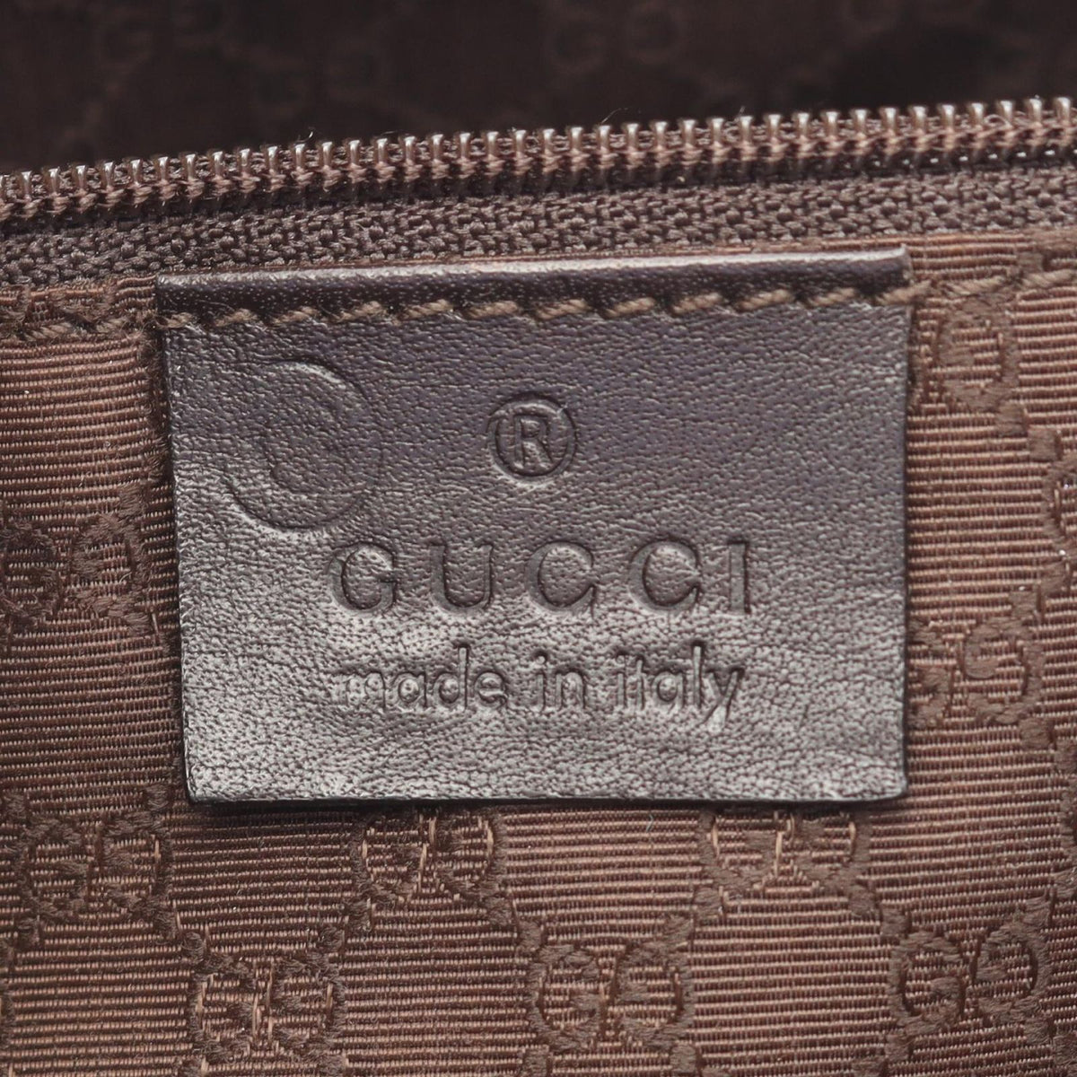Gucci Shoulder Bag Sherry Line Beige Dark Brown Canvas Leather — view 4