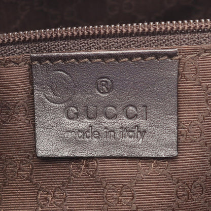 Gucci Shoulder Bag Sherry Line Beige Dark Brown Canvas Leather — view 4